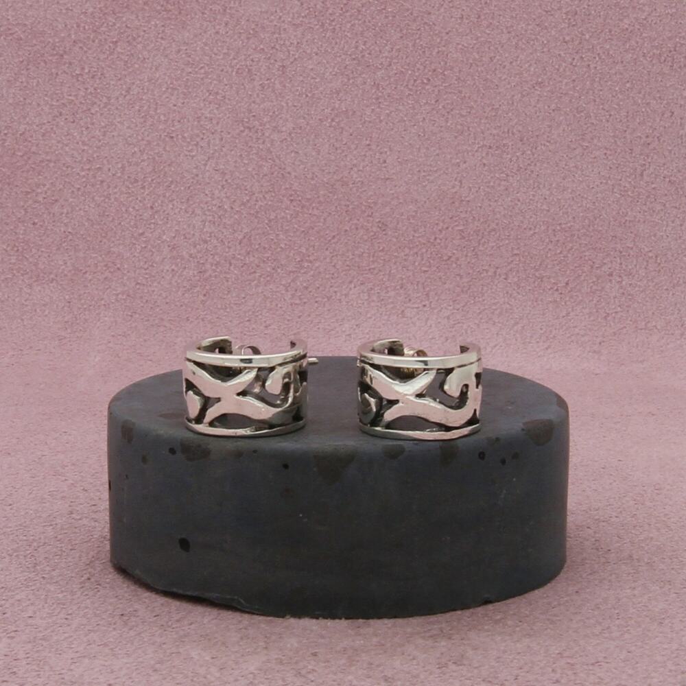 ⚡clearance⚡ barse sterling silver vintage scroll huggie hoop earrings